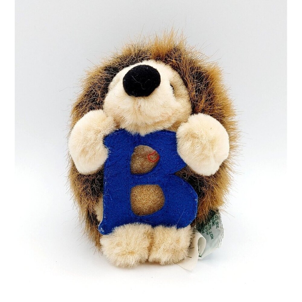 Vintage Russ Berrie 4" Leafy Lane Plush Hedgehog "B" Stuffed Animal